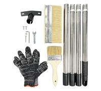 Deck Stain Applicator - Cleaning Scrubber, Long Reach Patio Brush, Heavy Duty Floor Sweeper | Wood Coating Removal Washing Equipment for Backyard Garden Concrete Garage Porch Fence
