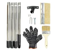 Deck Stain Applicator | Floor Cleaning Scrubber With Long Handle Remover Brush For Backyard Home Outdoor Patio Garden Concrete Garage Porch Fence