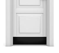 Deck the Door Decor | Piastra per porta - Alluminio anodizzato - Supporto autoadesivo industriale (8 x 76 cm, nero satinato)