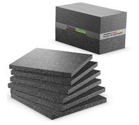 Deck Tools 175 cuscinetti per terrazze, 90 mm x 60 mm x 3 mm, in granulato di gomma per terrazze in legno e terrazze - 3/6/8/10/20 mm di spessore, Made in Germany, protezione per costruzioni per