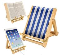 Deckchair Bookchair Stripy blue: Ideal für Schule & Studium, für Jung & Alt