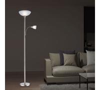 Deckenfluter Lampadario Camera Letto Piantana Vetro Nichel Opaco Spot Mobile [EEK: Non valutato]