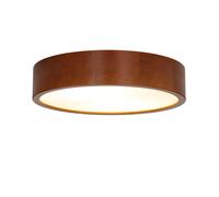 Deckenleuchte Arbaro Legno Vetro Tondo Ø37cm Piatto Blendarm Soggiorno Piantana