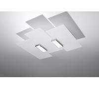 Deckenleuchte Bianco Vetro 3x E27 40 CM Larghezza Camera Plafoniera Veronica