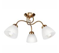 Deckenleuchte Camera da Letto Metallo Vetro Blendarm B:50 CM Soffitto 3-flammig
