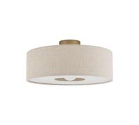 Deckenleuchte Camera Oro Crema E27 Ø50 CM Moderno Plafoniera Tessuto Schermo