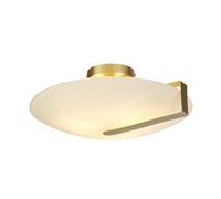 Deckenleuchte Cucina Vetro Metallo E27 B:40,5 CM A Oro Bianco Plafoniera Modern
