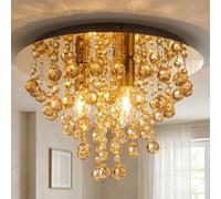 Deckenleuchte Deckenlampe Esszimmerleuchte Cristallo Globo Ottone LED D 38 cm