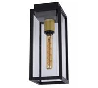 Deckenleuchte Esterno Vetro Metallo Nero IP54 Terrazza E27 Plafoniera Giardino