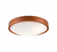 Deckenleuchte Legno Vetro Ø37cm Rotondo Piatto Soggiorno Camera Letto Plafoniera