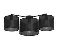 Deckenleuchte Metallo Plastica Nero Camera da Letto L: 61 CM E27 Plafoniera