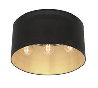 Deckenleuchte Metallo Plastica Oro Nero Soggiorno Ø40 CM Plafoniera Rotondo