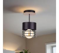 Deckenleuchte Moderno Metallo Legno Nero Ø12 CM Rotondo Lampada Letto Wynda