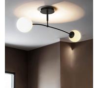 Deckenleuchte Nero Bianco Sfera Schermo Plafoniera Sala da Pranzo Soggiorno