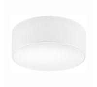 Deckenleuchte Plafoniera Bianco Ø 35 CM H:13 Tondo Piatto Tessuto Blendarm E27