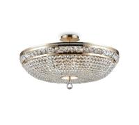 Deckenleuchte Plafoniera Cristallo Ø 65 CM Rotondo On Oro Antico 12x E14 Salotto
