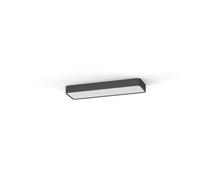 Deckenleuchte Plafoniera Grigio H:6cm L:63cm Angolare Incl. 2x T8 LED Caldo