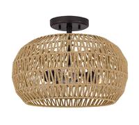 Deckenleuchte Plafoniera Rotondo Ø 40,6cm Corda Metallo Bronzo Antico Natura 3x