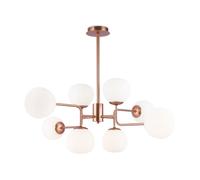 Deckenleuchte Plafoniera Tavolo da Pranzo 96cm Larghezza IN Ottone Bianco 8x E14