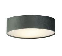 Deckenleuchte Plafoniera Velluto Schermo Rotondo Ø 38 CM H:10 CM Grigio 2x E27