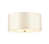 Deckenleuchte Rotondo Paralume IN Tessuto 46 CM Blendarm Crema Ottone 3x E27