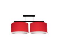 Deckenleuchte Tessuto Camera da Letto Nero Rosso Bianco E27 L: 70 CM Corridoio