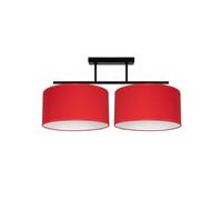 Deckenleuchte Tessuto Camera Nero Rosso Bianco E27 L: 70 CM Corridoio Plafoniera