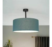 Deckenleuchte Tessuto Nero Petrolio Soggiorno Tondo Ø40 CM Plafoniera 4-flammig