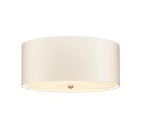 Deckenleuchte Tessuto Schermo Crema Ottone Rotondo Ø56cm 5x E27 Soffitto Varinda