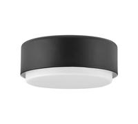 Deckenleuchte Vetro Metallo Tondo D' : 30,5 CM Nero Bianco 2x E27 Moderno
