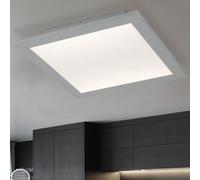 Deckenpanel Aufbaupanel Plafoniera LED Alu Argento Bianco Quadrati Corridoio