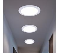 Deckenpanel Lampada a Incasso Plafoniera Luci Soggiorno 1 Fiamma LED 3er Set [EEK: Inaditato]