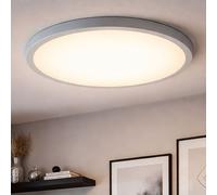 Deckenpanel Luci Montaggio Plafoniera Soggiorno LED Cromo Opaco Rotondo D 40 CM [EEK: Inaditato]