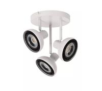 Deckenstrahler Bianco Metallo GU10 3-Fari Orientabile B:25,8 cm Flur