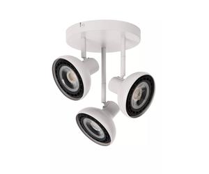Deckenstrahler Bianco Metallo GU10 3-Fari Orientabile B:25,8 cm Flur