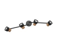 Deckenstrahler In Acciaio E Kork OSRAM GU10 Nero, Marrone 81.3 Cm Spot
