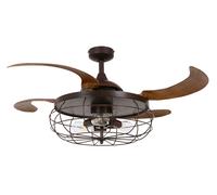 Deckenventilator Fanaway Industri Bronze 122cm mit LED Licht & Fernbedienung