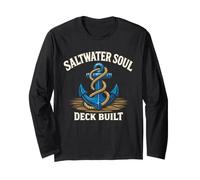 Deckhand Maritime Crew Ocean Life Work e Saltwater Pride Maglia a Manica