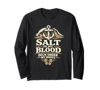Deckhand Maritime Crew Ocean Life Work e Saltwater Pride Maglia a Manica