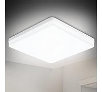 Decklit Plafoniera LED Soffitto Moderna 48W, 30cm Quadrata Bianco Neutro 5000K 5200LM, Impermeabile per Soggiorno/Bagno/Camera Da Letto/Cantina/Balcone/Nursery