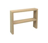 Declea Alzatina Mensola in legno, Espositore a 2 piani per Barattoli e Contenitori, Arredo Cucina Decorazione e Organizzatore da Cucina Realizzato a mano, Home Decor