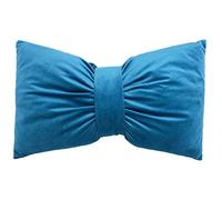 Declea Cuscino a Forma di Fiocco Ideale per Divano o Letto, Cuscino Decorativo in Velluto Tinta Unita, Cuscino con Imbottitura Made in Italy, Opalgrün, 40x40 cm