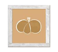 Declea Decorazione in Legno Zucca con Sfondo a Pois, Forme in Legno da Appendere o da appoggio, Complemento di arredo per Decorazione casa Feste Eventi, Design