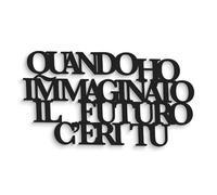 Declea Decorazione Murale in Legno Canzone d'amore, Scritta in Legno da appendere alla parete per cucina, camera da letto, alberghi, Complemento di arredo per decorazione la casa