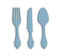 Declea Decorazione Murale in Legno Posate forchetta Cucchiaio Coltello, Decorazione Fatta a Mano per Le pareti della Cucina Arredo | H40 cm