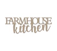 Declea Decorazione murale per Cucina Scritta in Legno da Appendere Farmhouse, Ideale per la Cucina - Arredo casa ristoranti e Locali, Scritta Decorativa in Legno Realizzata a Mano