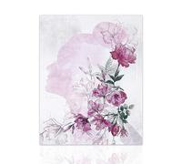 Declea Quadro Floral Woman Stampa moderna con fiori - arredo per salotto Stampa su tela di alta qualità