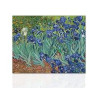 Declea Quadro Moderno Soggiorno Canvas Vincent Van Gogh Iris Tributo d'autore Riproduzione su tela Arte Intelaiato Pronto da appendere Arredo