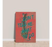 Declea Quadro Moderno Stampa Glamour Don't Tell Me Leopardo - Arredamento Moderno per la casa Quadro per Il Salotto Decorazione casa