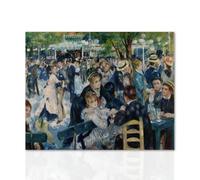 Declea Quadro su Tela Pierre Auguste Renoir Bal au moulin de la Galette - Arte Pittura Intelaiato Pronto da appendere Arredo Casa Made in Italy